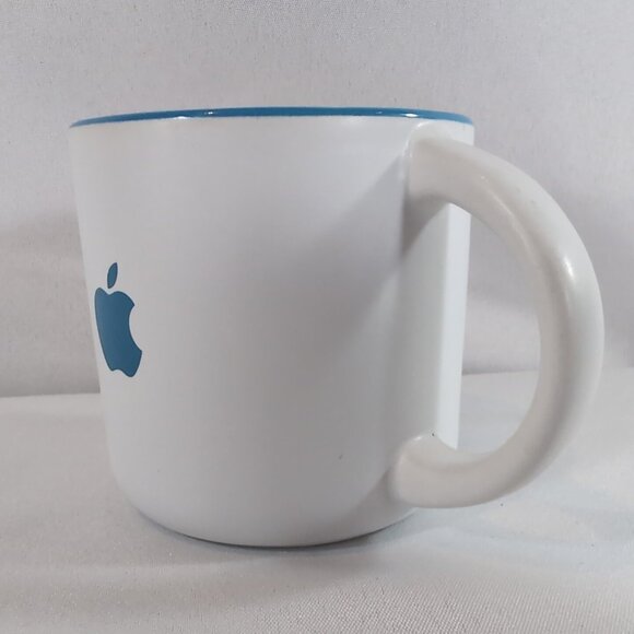Macintosh Apple Mac Vintage Rare Mug White Blue Ceramic Coffee Tea Computer - Picture 4 of 15